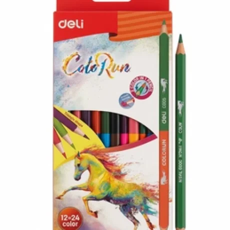 Deli Dual- color Pencil C005 20 12 PCS
