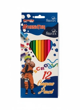 hashtag 12 crayons de couleur Hexagonal