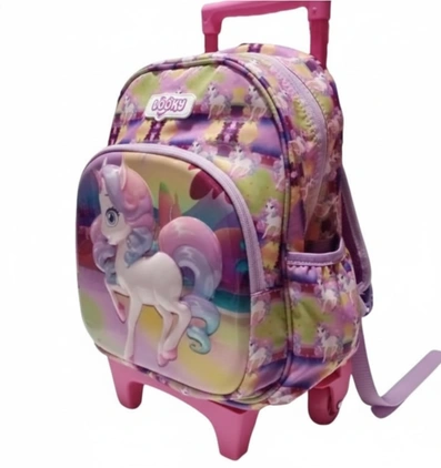 Cartable à roulettes pour filles12 3D LOOKY