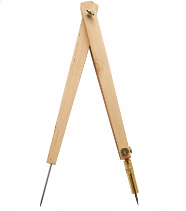 Compas en bois grand format