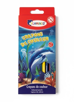 Flamingo Crayons de Couleur 12 Pcs