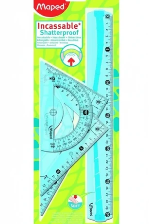 Kit de Traçage 30 Cm 4Piéces Incassable-Flex