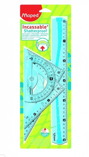 Kit de Traçage 30 Cm 4Piéces Incassable-Flex