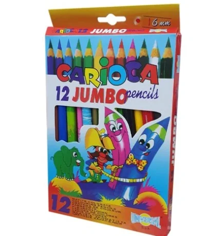 Boîte de crayons de couleur CARIOCA Jumbo – 12 unités