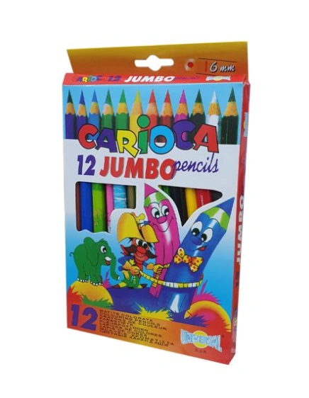 Boîte de crayons de couleur CARIOCA Jumbo – 12 unités