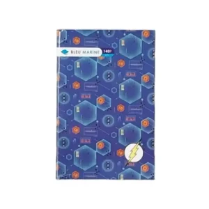 CARNET PIQUE POLYPRO 140 PAGE BLEU MARINE 14*21
