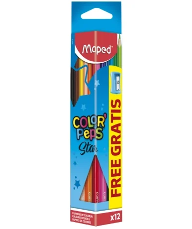 12 Crayons de couleur Color’Peps MAPED