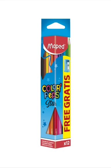 12 Crayons de couleur Color’Peps MAPED