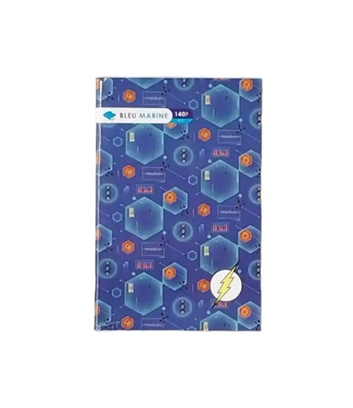 CARNET PIQUE POLYPRO 140 PAGE BLEU MARINE 14*21