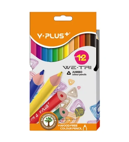 CRAYONS COLOR 12 PENCIL JUMBO Y-PLUS+ TC140300