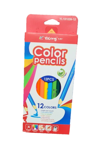 Crayons de couleur Yalong 12 couleurs