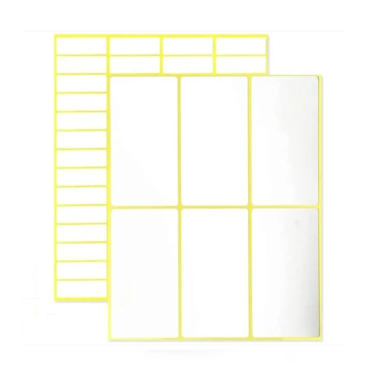 Etiquette Blanche 7.4×3.4 cm Autocollante