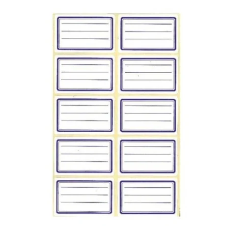 ETIQUETTE SCOLAIRE POCHETTE DE 10 FEUILLES