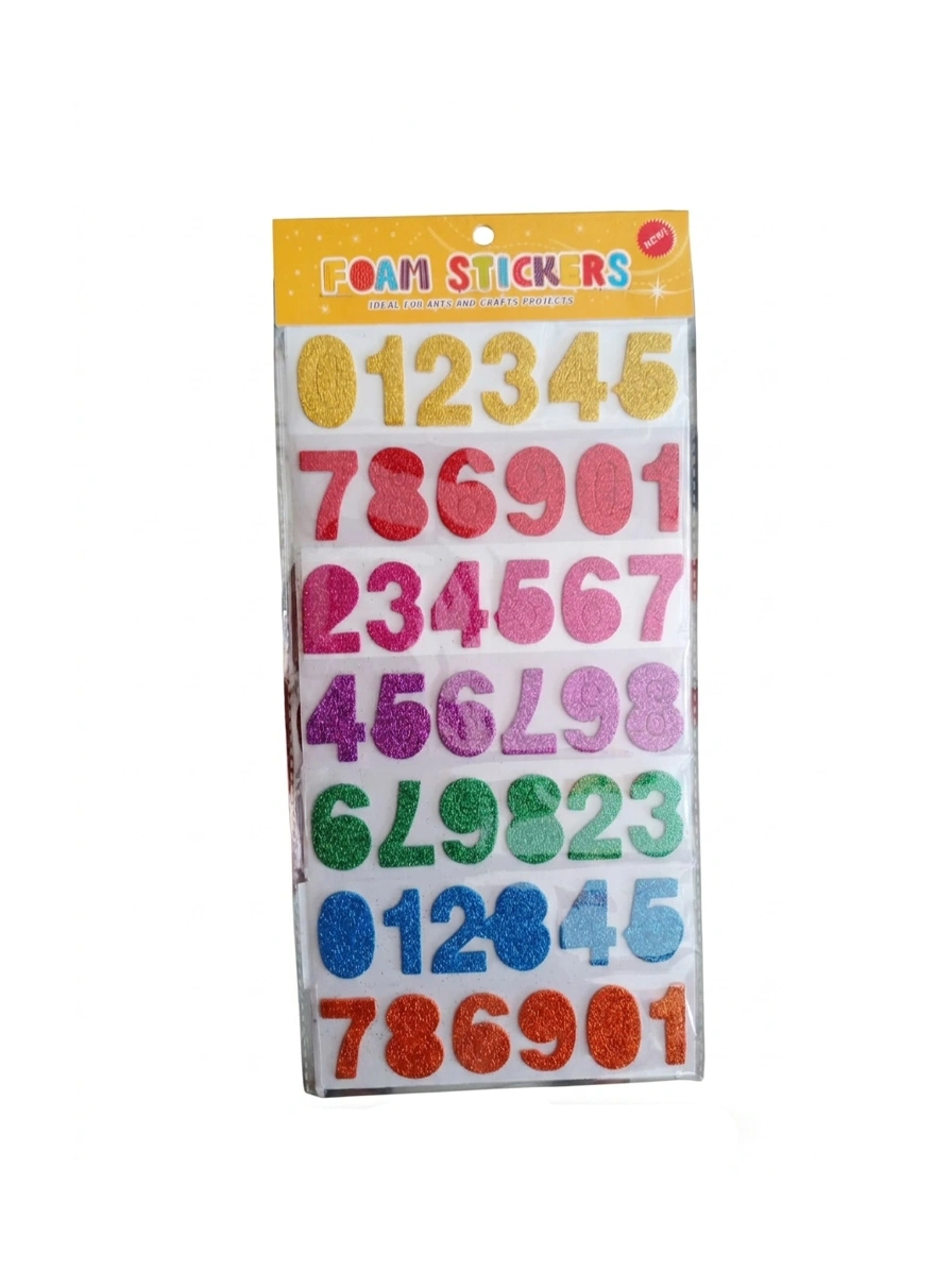 Autocollant numero alphabet brilliant foam stickers