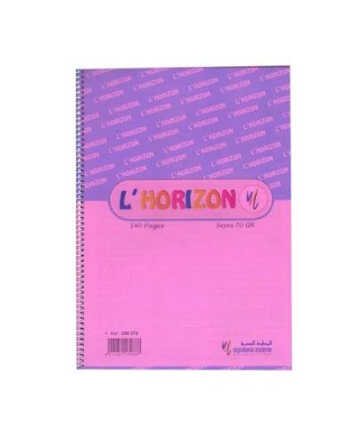 CAHIER SPIRAL 140 PAGE L'HORIZON GRAND FORMAT