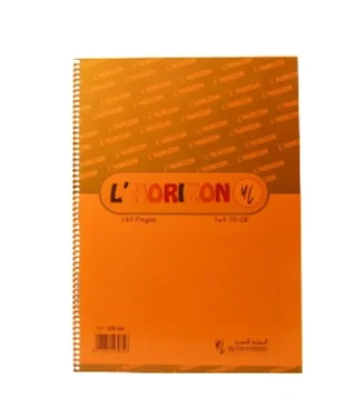 CAHIER SPIRAL PLASTIFIE L'HORIZON 300 PAGE GF 5X5