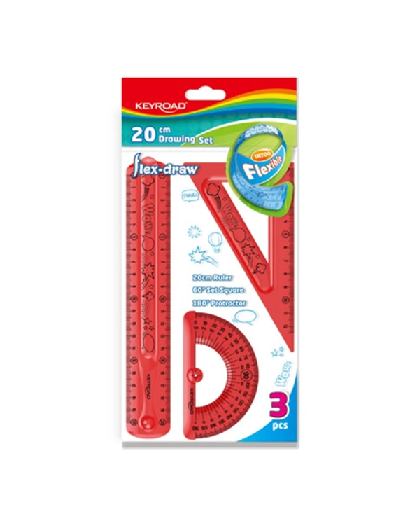 ENSEMBLE DE REGLE FLEXIBLE 20 CM YALONG