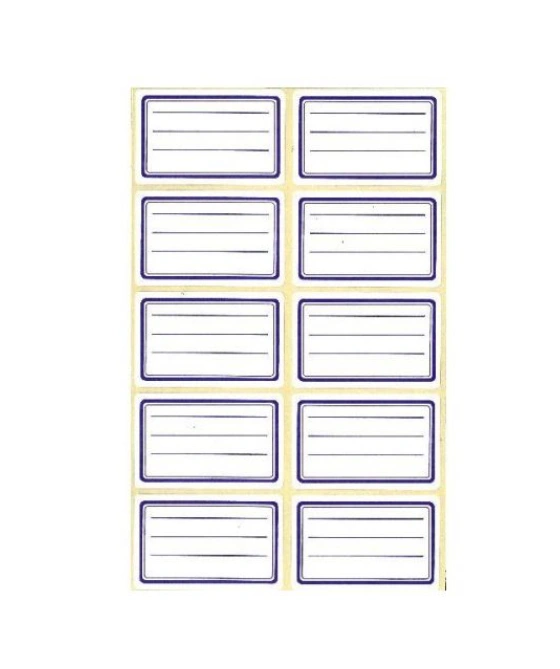 ETIQUETTE SCOLAIRE POCHETTE DE 10 FEUILLES