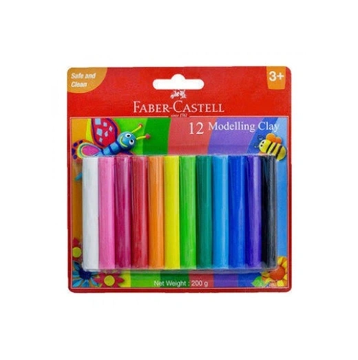PATE A MODELER 12 COULEURS FABER CASTEL 200G