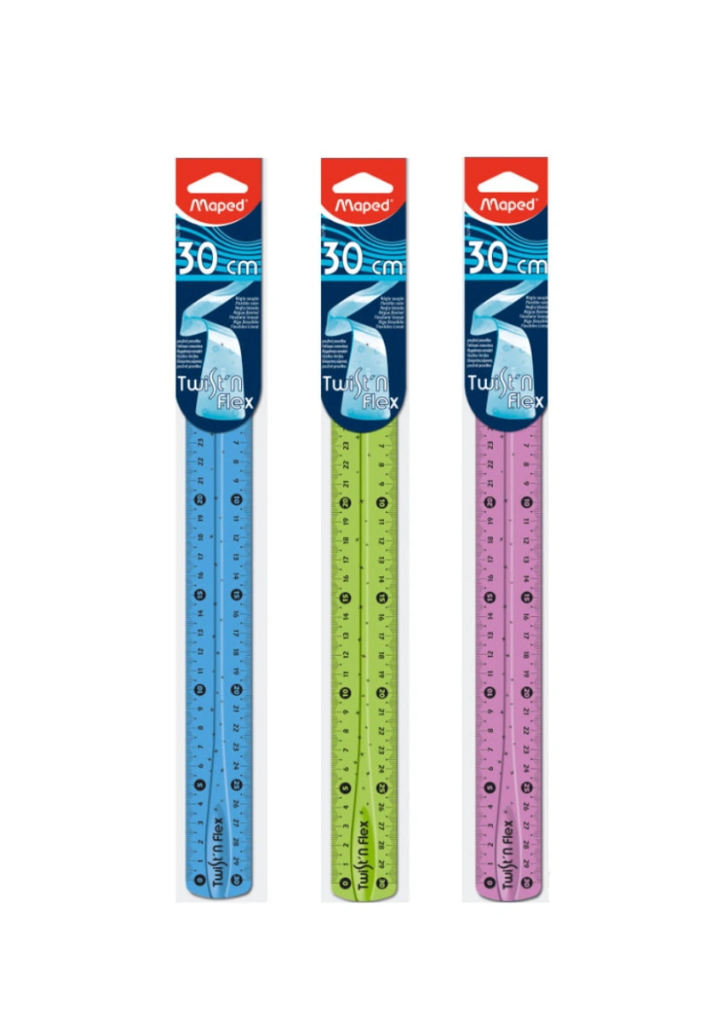 REGLE FLEXIBLE incassable 3PSC _ 30 CM